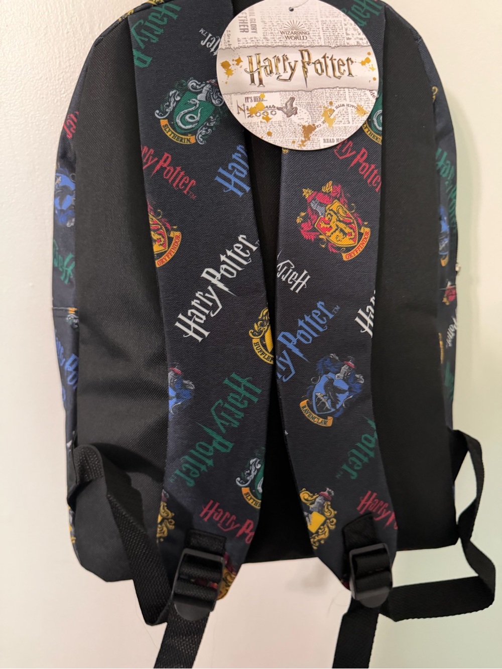 Harry Potter Black Crest Pattern Backpack - Picture 2 of 3